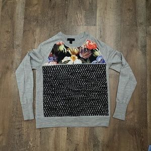 J. Crew Floral Sweater